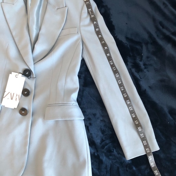 Zara light blue oversized blazer Size Small **New with Tag** - Picture 9 of 15